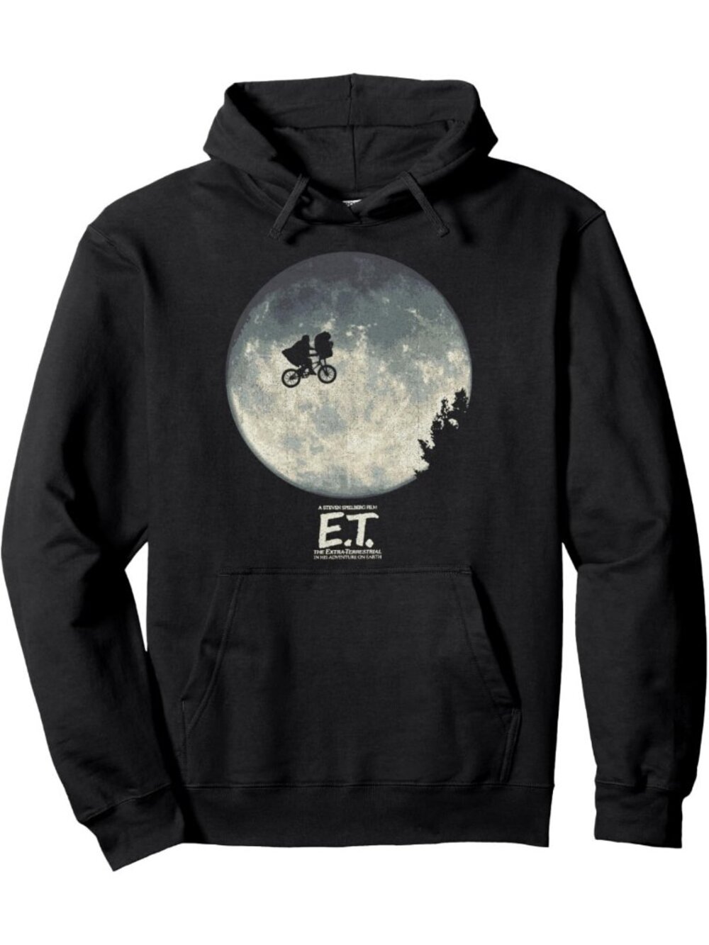 Vintage Flying Bike Scene Silhouette Hoodie | Cozy Pullover Sweatshirt